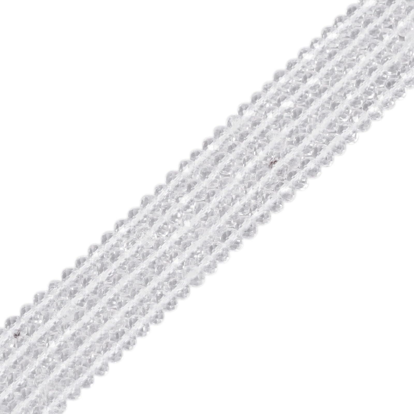 Rondelles d'espacement 4mm en pierre naturelle pour création de bijoux de 40cm