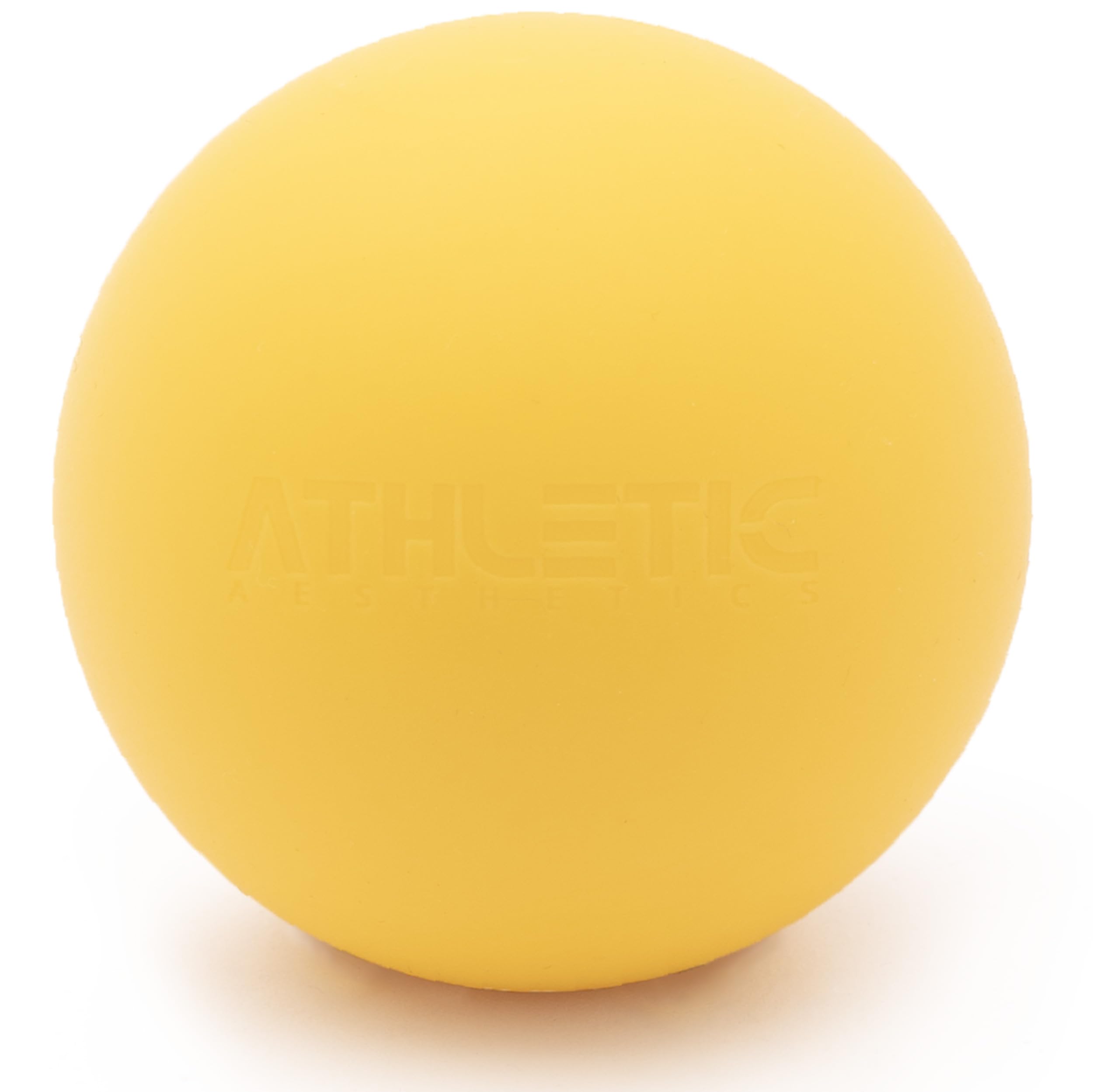 ATHLETIC AESTHETICS Massageball [6cm] - Lacrosseball und Faszienball für Selbstmassage und Triggerpunkttherapie (Entschteilungen bei Verspannungen) in Gelb