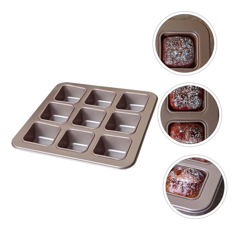 jojofuny Moule à Gâteau Carré Antiadhésif Acier Au Cavités Plaque Pâtisserie Facile à Nettoyer Compatible Lave-vaisselle Cuisson Uniforme et Sécurisée