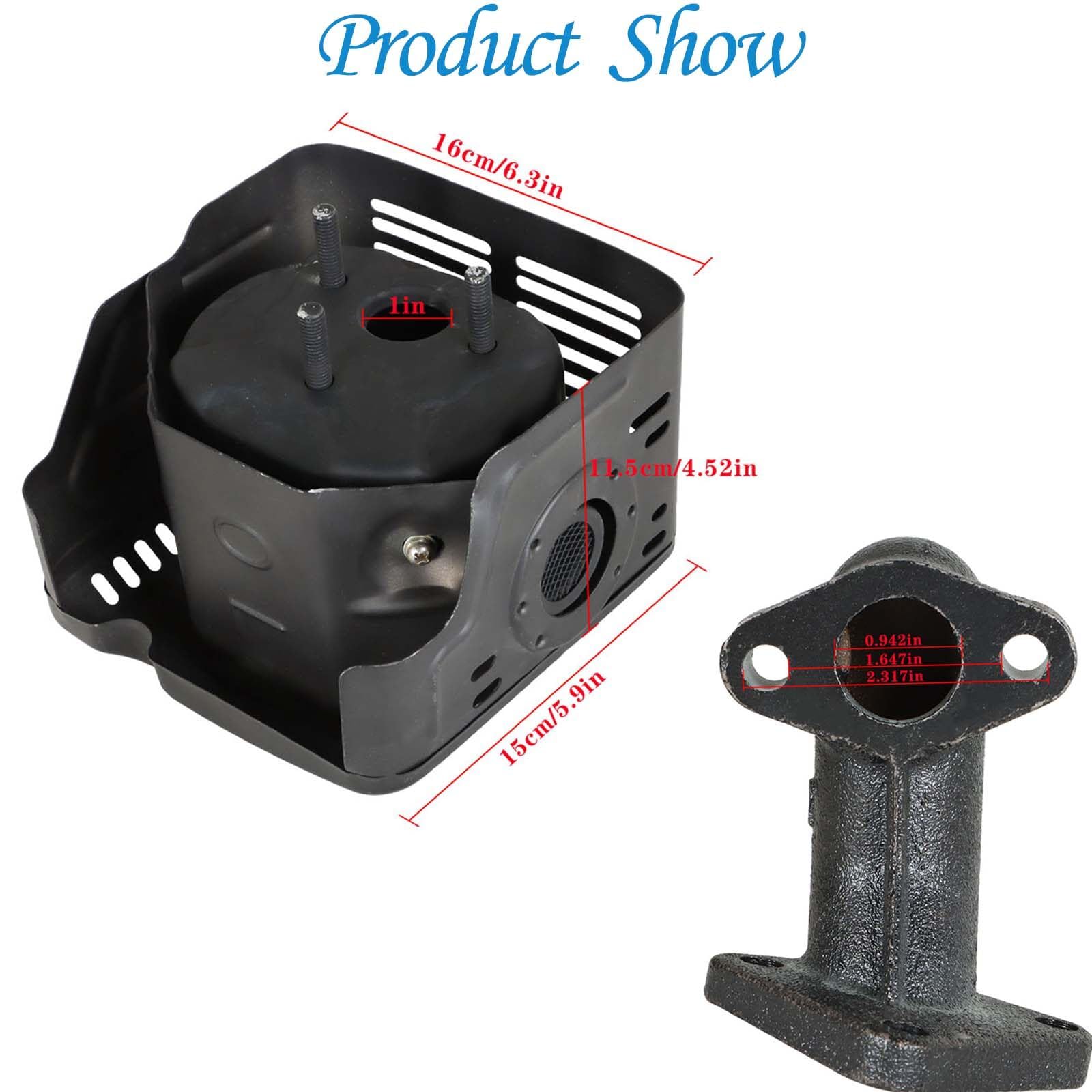 Autoparts Silenciador con juntas de repuesto para motor Honda GX240 8HP GX270 9HP