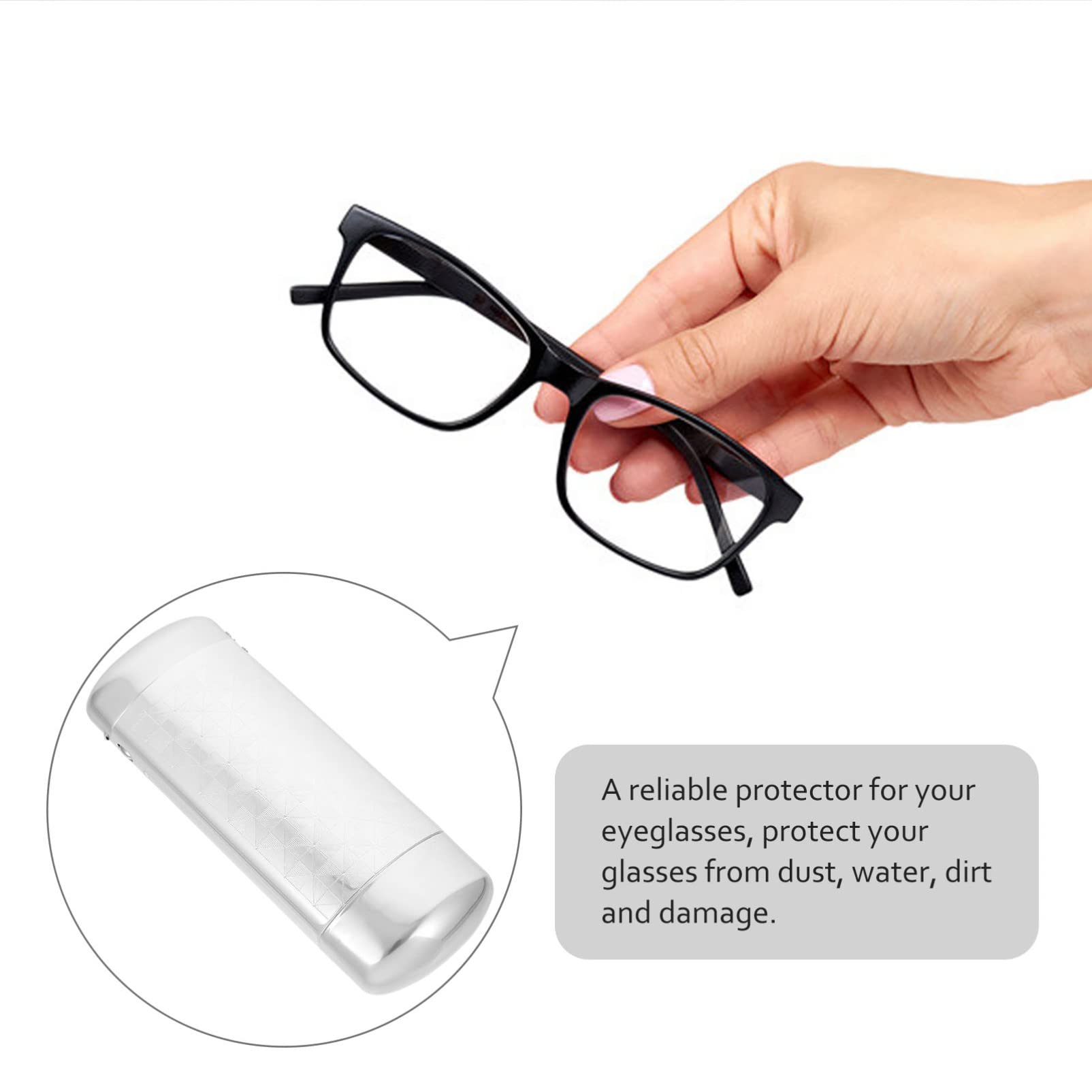 GALPADA Étui À Lunettes en Aluminium Coque Rigide Contenant des Lunettes en Métal Boîte À Lunettes Protecteur De Stockage De Lunettes De Soleil pour Hommes