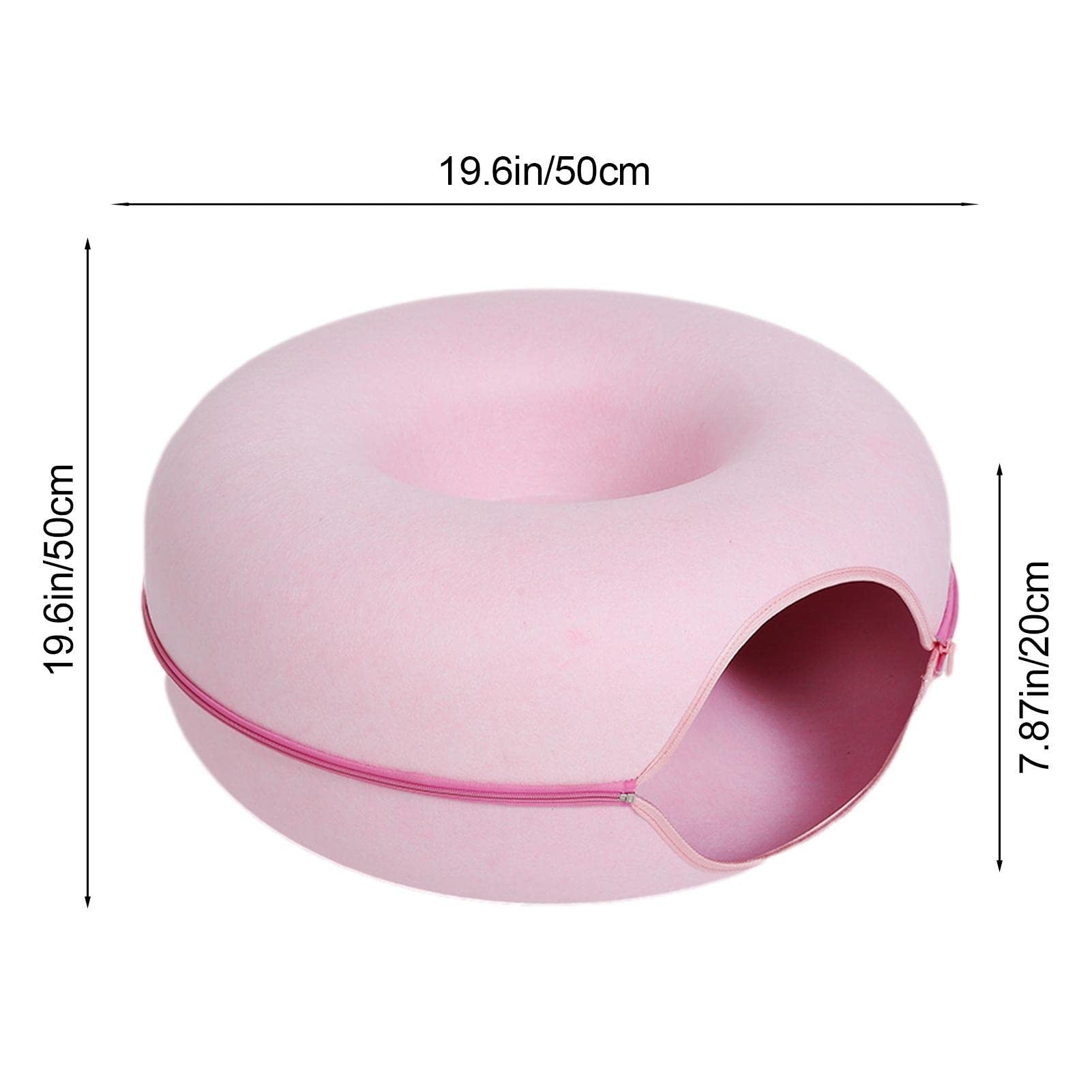 Fly Lit Tunnel pour Chat,Lit Tunnel pour Lapins - Tunnel Rond pour Chat, interactifs pour Chat pour l'ennui, Conception Mignonne Beignet, Puzzle Chat, Fournitures
