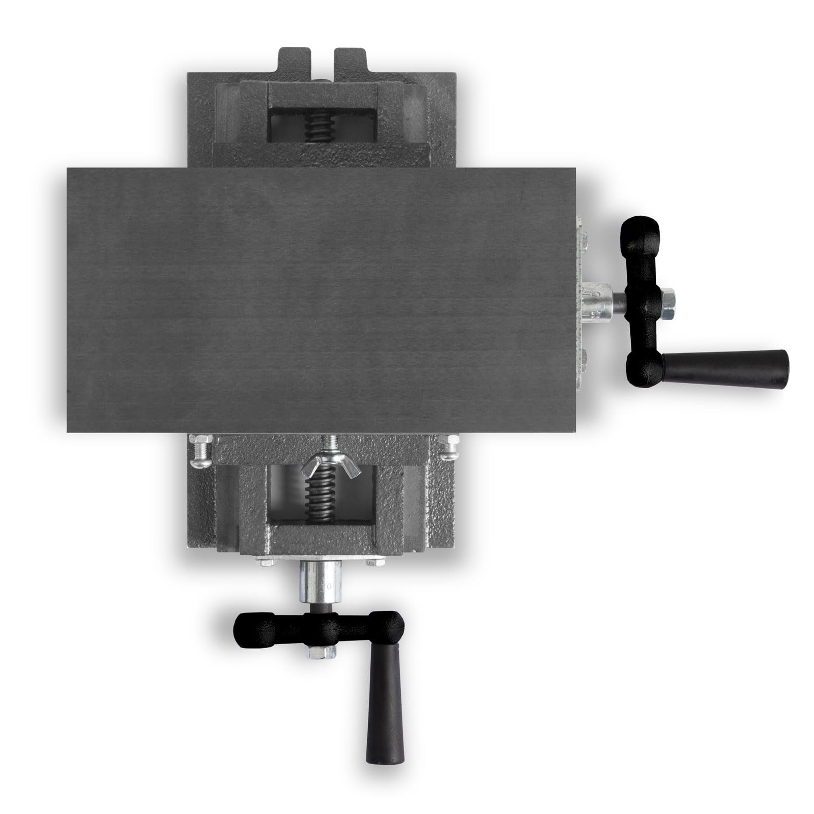EBERTH Tavola a croce in ghisa e acciaio, piano di lavoro 120 x 230 mm, altezza 100 mm, morsa per lavori di foratura e fresatura, tavola di fresatura per trapano, fresatrice e banco di lavoro
