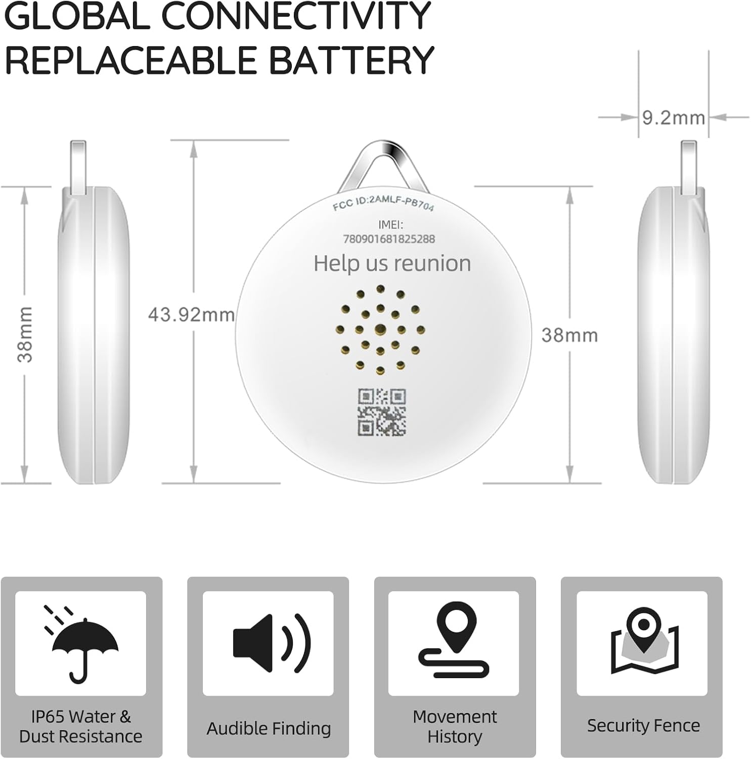 No Subscription LNCOON Mini GPS Tracker for Vehicles, Car Tracker No Monthly Fee Tracker Device Hidden with APP, for iOS Android Track Playback | 5-Minute Positioning Frequency, for Cars Kids Dogs