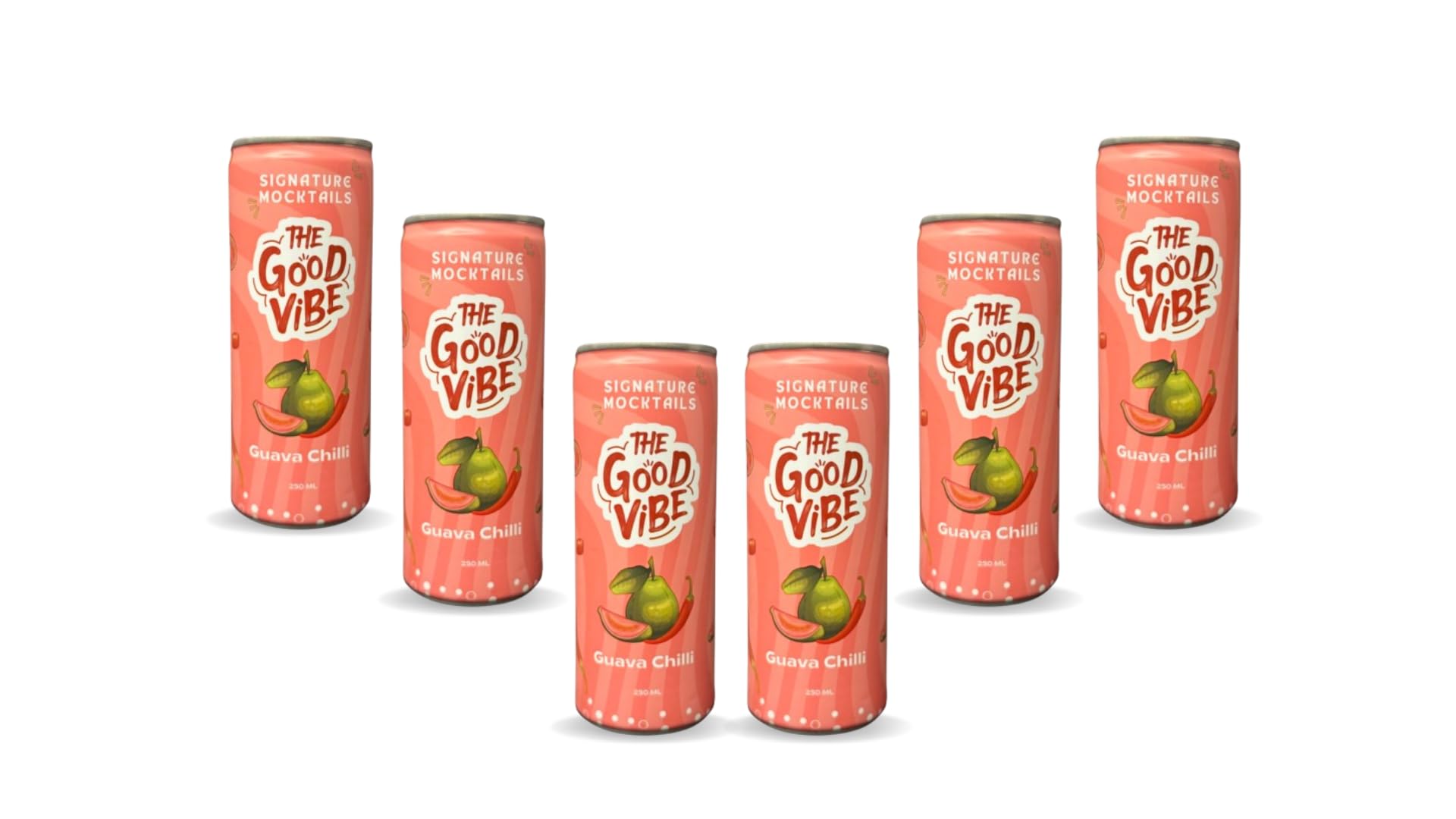 The Good Vibe Guava Chilli Signature Mocktail | 250 ML | Pack Of 6