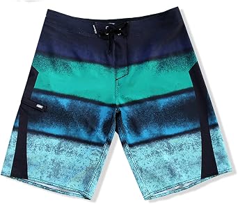 Palmwave Hawaiian microfiber, 4-Way Stretch Boardshorts - Multiple Pockets