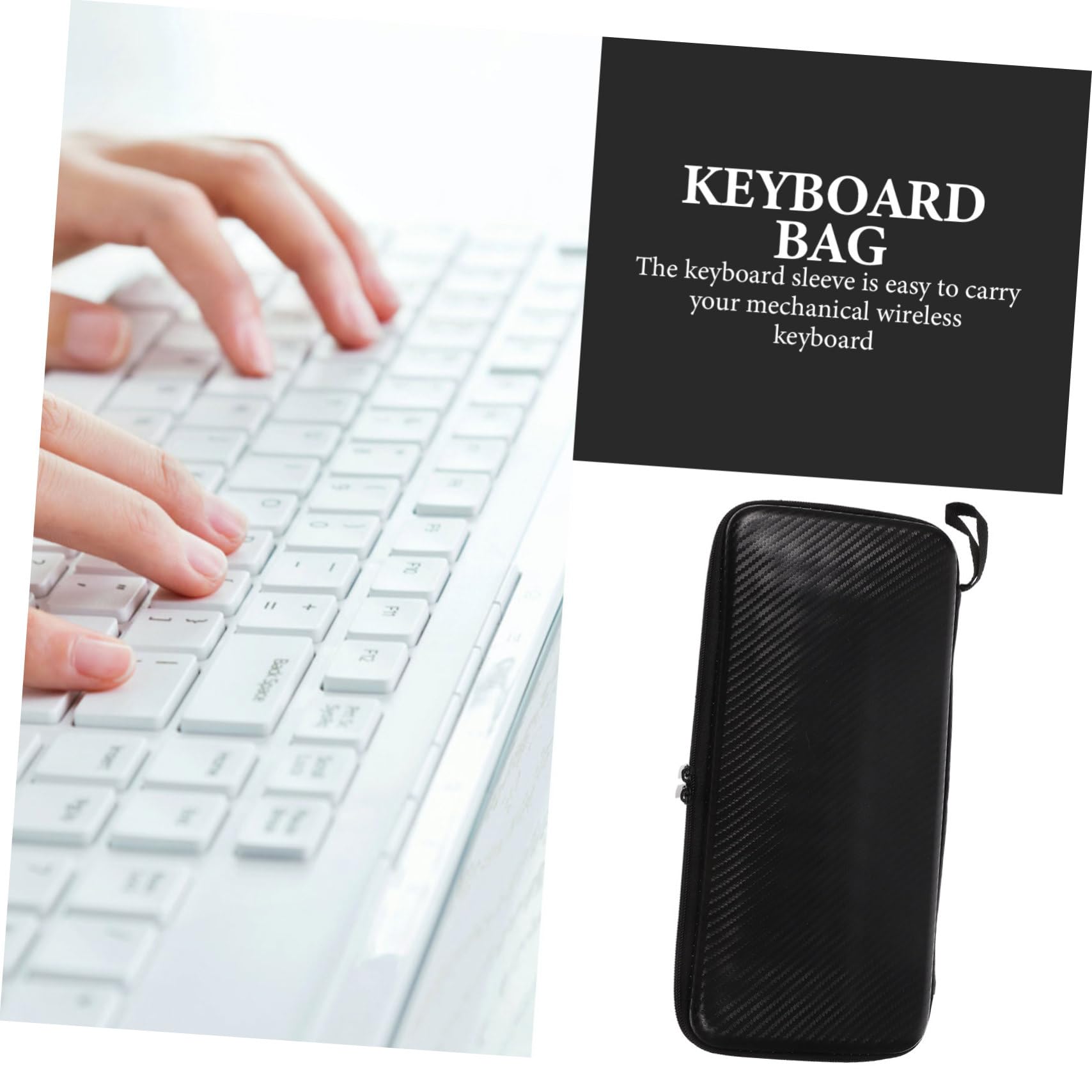 Funda para Teclado Inalámbrico Bolsa De Almacenamiento De Teclado Compatible con Keys Protección contra Golpes y Arañazos Diseño Elegante