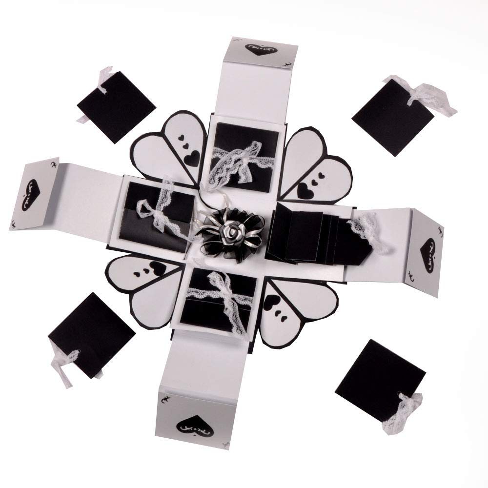 Explosive Box for Birthday/Anniversary/Wedding/All Occasion (Red) (Black & White)