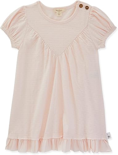 Burt's Bees Baby Vestido para bebé niña, bebé y niño, manga corta y larga, 100% algodón orgánico