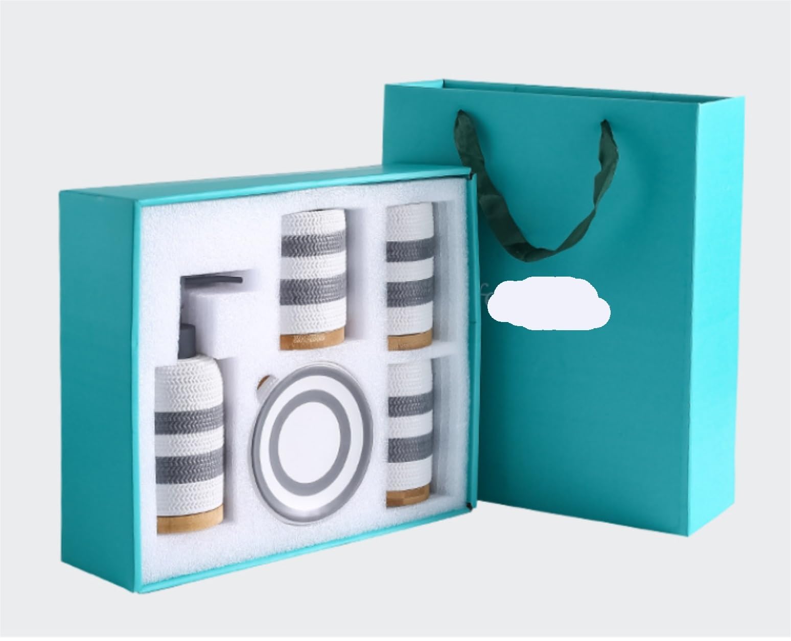 Juego De Baño Juego De 5 Piezas Accesorios para Baño, Dispensador Jabón Creativo, Vaso para Gárgaras, Soporte para Cepillo Dientes Conjunto Accesorios