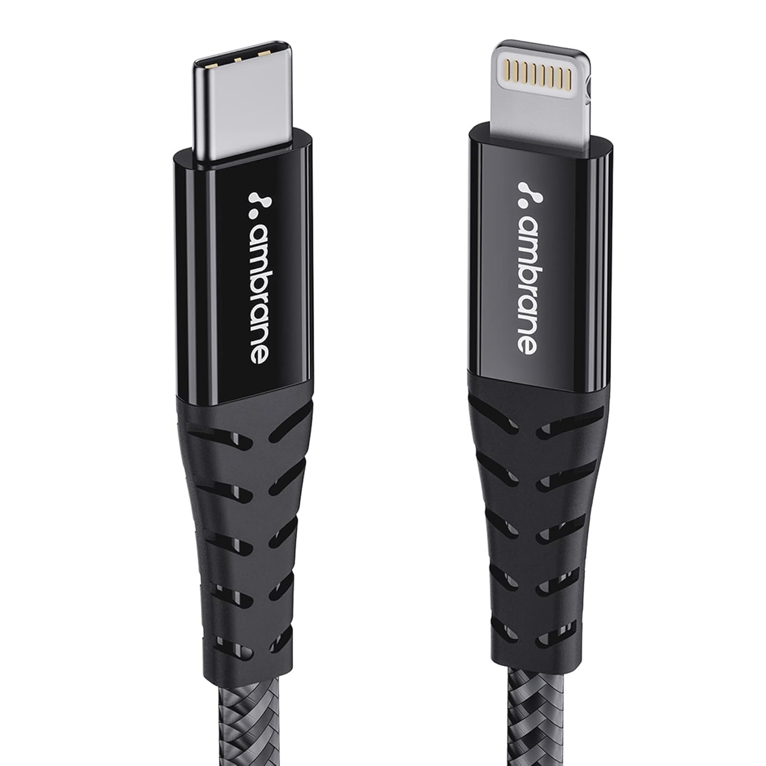 Ambrane Type-C to Lightning USB Cable, 22.5W Fast Charging, 480Mbps Data Sync Cable Compatible with iPhone, iPad, Macbook, iMac, AirPods, 1.25m (RTL-125 Black)-picture-12