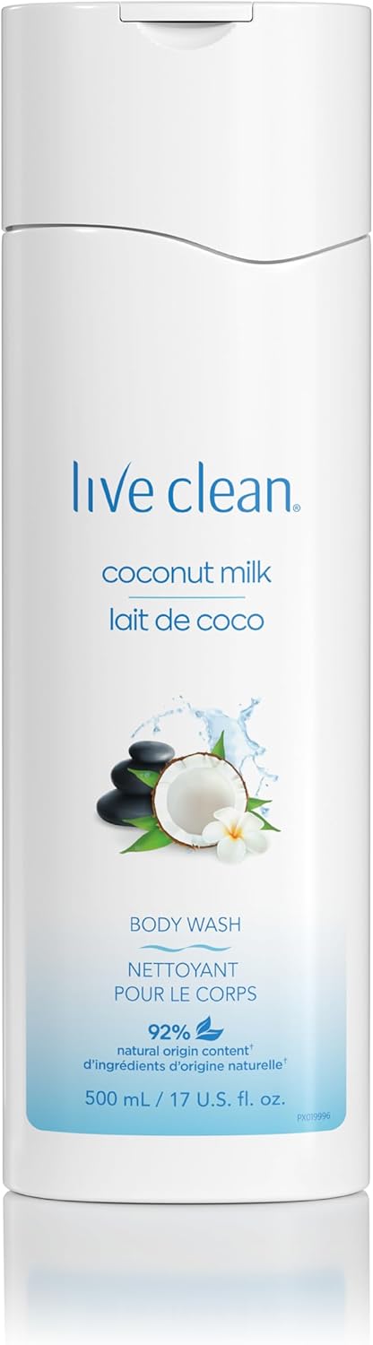 Live Clean Coconut Milk Moisturizing Body Wash, 500 mL