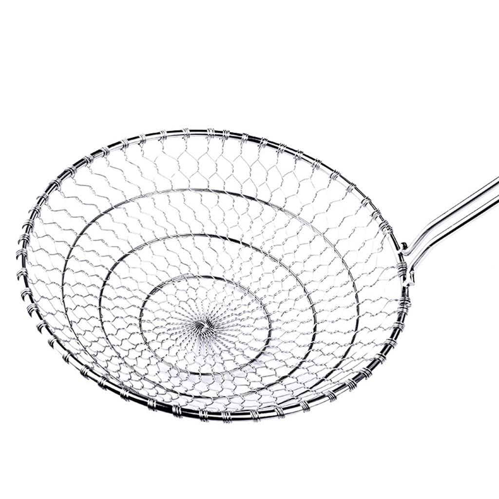 Filtro de Malla de Acero Inoxidable con Cuchara ranurada for cocinar y freír Pasta en la Cocina, colador Potente, utensilio for freír, coladores Profesionales for Cocina, Cuchara espumadora