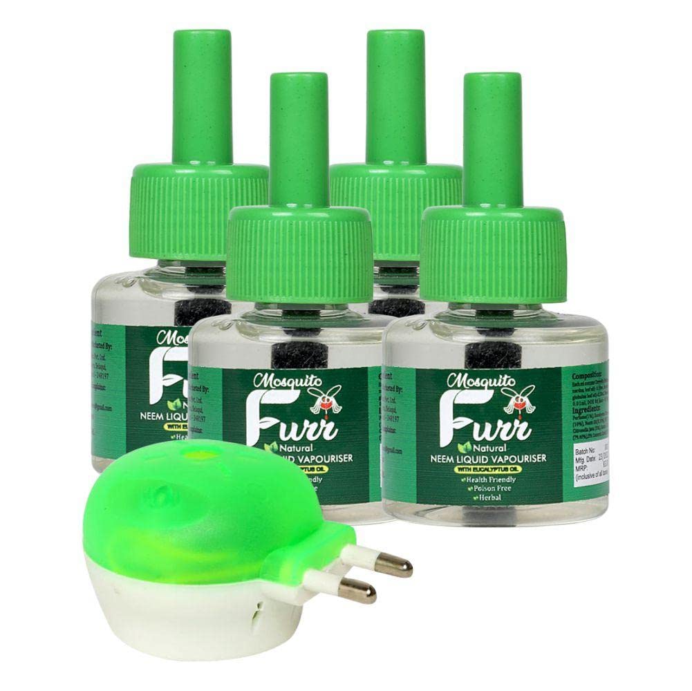 Mosquito Furr Naturals Neem Liquid Mosquito Vaporiser Refill Mosquito Vaporiser Refill With Machine (Pack 04) (B0C1V95KSL) Amazon Price History, Amazon Price Tracker