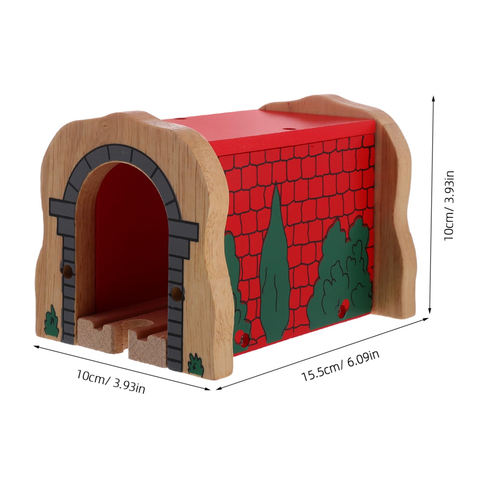 ibasenice Wooden Train Tracks Expansion Toy Train Tunnel Set Accessories for Kids