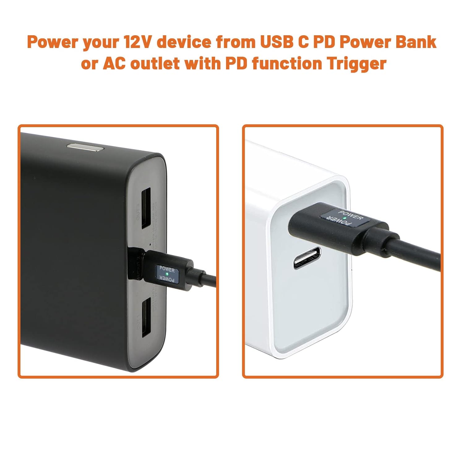 28Pcs Universal Power Adapter Kits 12V PD USB C Type C to DC Power Cable for PD Power Bank for KiPRO LCD Monitors 12V Devices, 70.8inches/1.8m