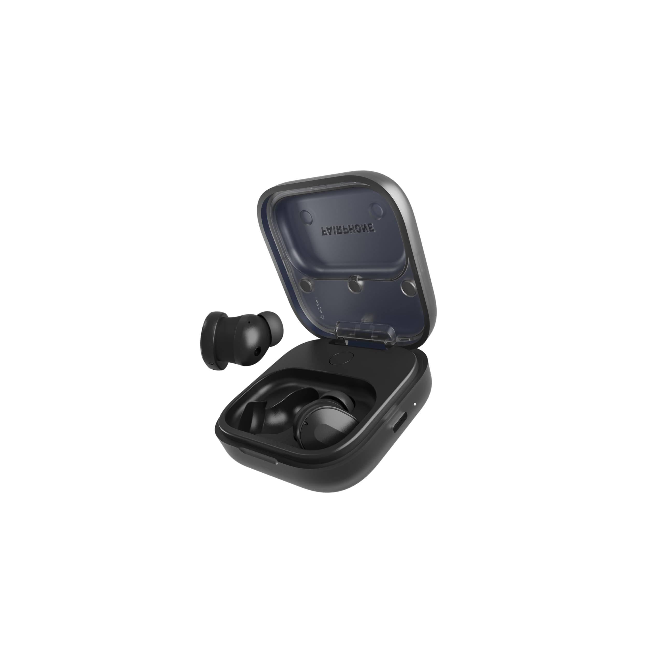 Fairphone Fairbuds True Wireless Earbuds with Active Noise Canceling, Ambient Mode, Titanium-Coated Drivers, 26H Battery, ENC Mics, Multipoint Bluetooth, iOS & Android App, Replaceable Parts, Black