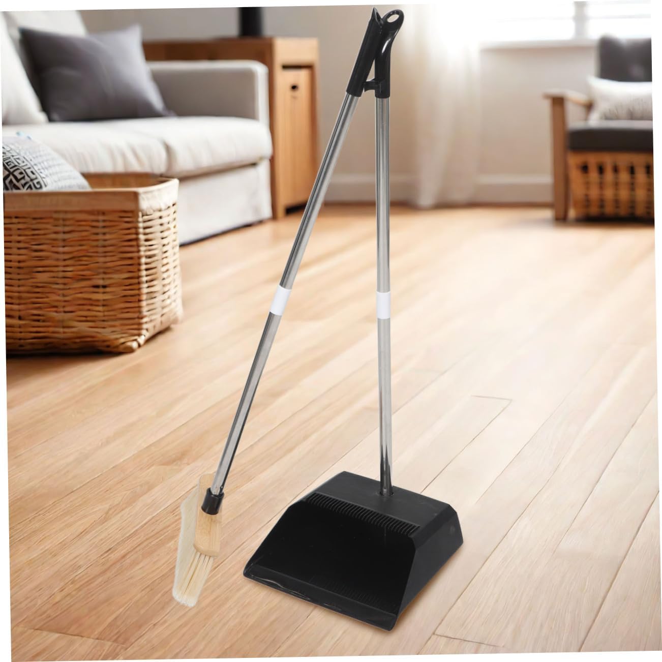 Commercial Dustpan with Comb - Outdoor Indoor for Courtyard Garage Lobby Mall Market Floor Home Kitchen Room Office Pet Hair Rubbish