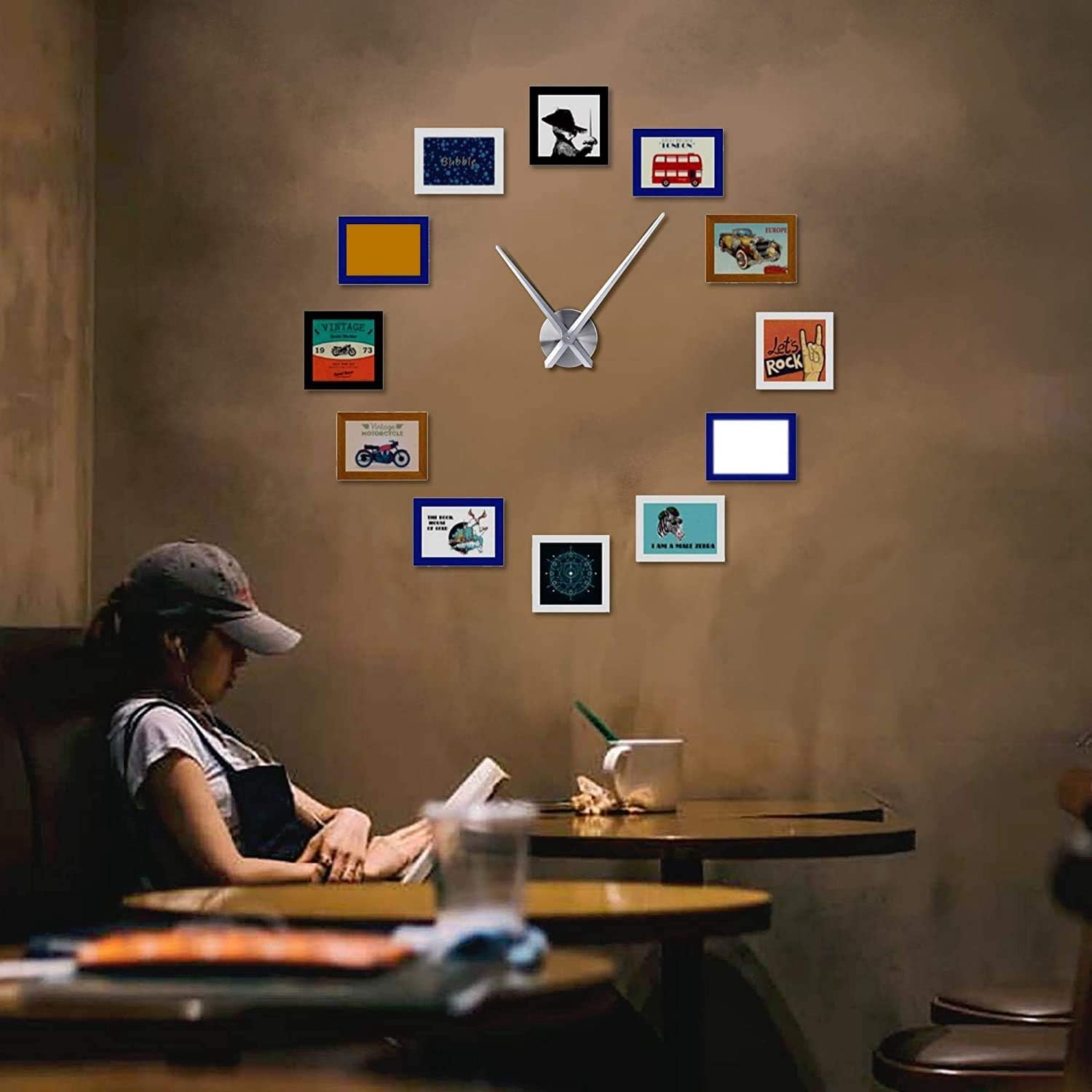 3D Clock Hands,DIY Clock Movement Mechanism Needles,Wall Accessories Part Replacement,Gold