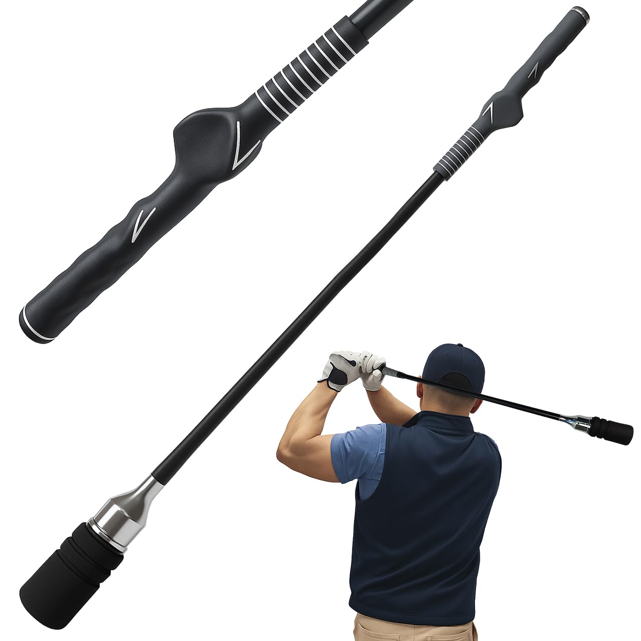 Amazon | ゴルフ練習器具 【音付きスイングトレーナー】 素振り練習器