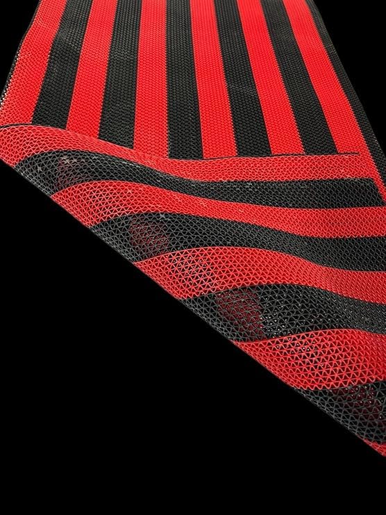 Image of Double Colour Anti Skid & Multipurpose /Bathroom Mat /Shower Mat /Carpet /Rugs /Rainmat /Swimming Pool Mat|Waterproof Doormat for Indoor /Outdoor Home Office Entrance| (Black-Red, 2x10Ft)