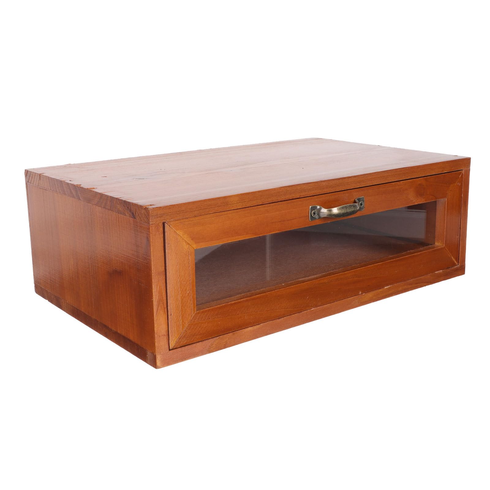Support pour écran d'ordinateur et boîte de rangement bureau fer rétro