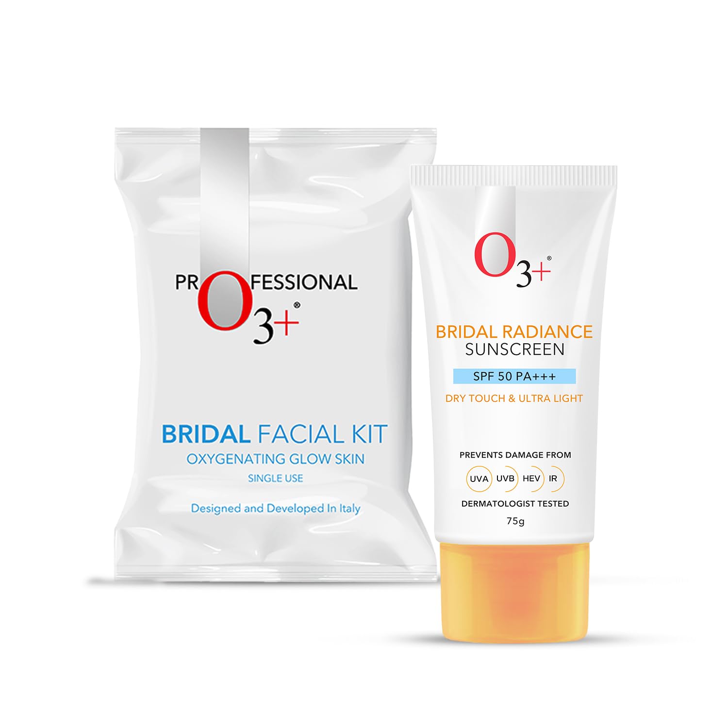 O3+ Radiance Skincare Combo With Bridal Facial Kit Oxygenating Glow Skin 81g & UVA UVB Ultra Light Sunscreen With SPF50 PA+++ 75g |All Skin Type-image-32