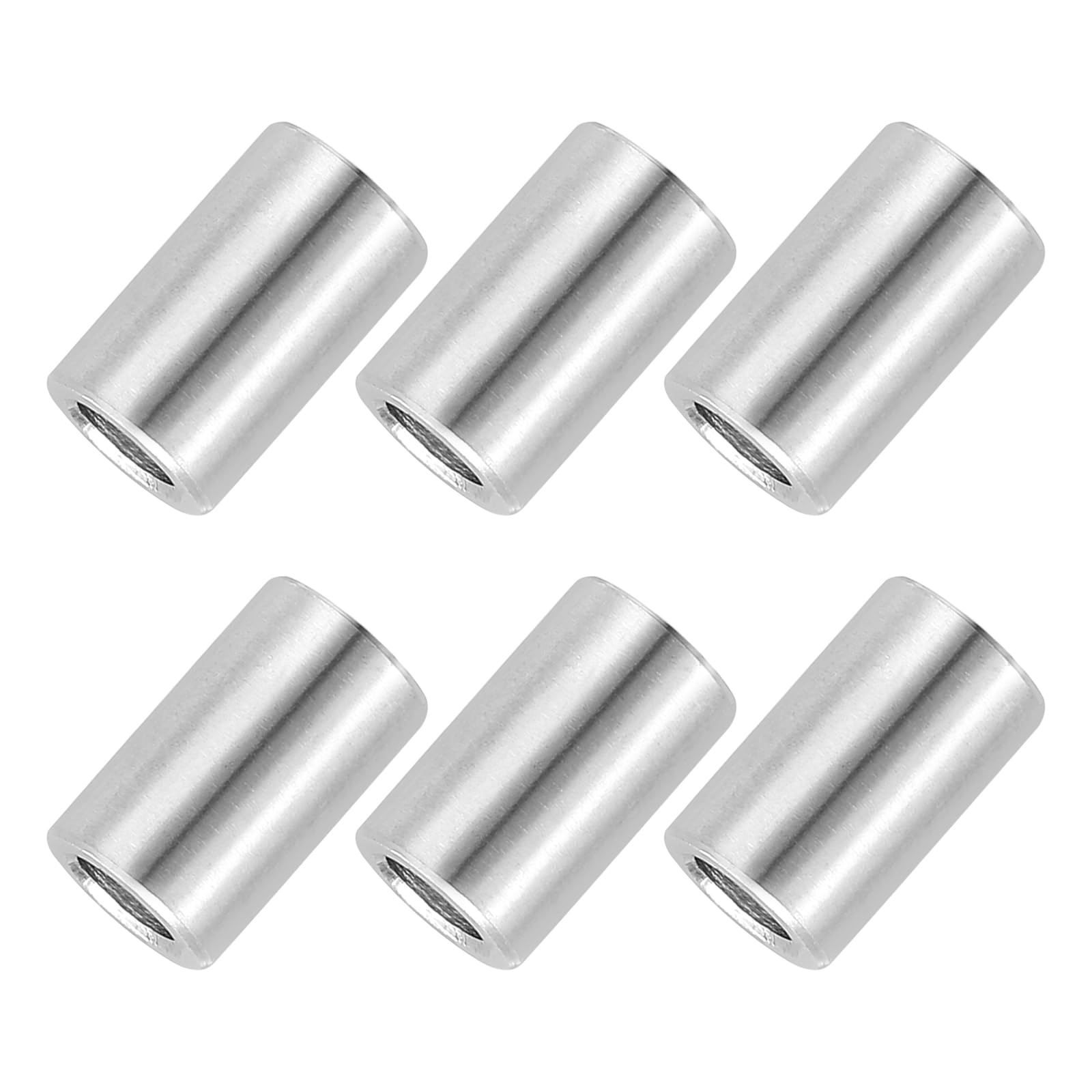 PATIKIL 6 Pcs Stainless Steel Spacers, 12mm ID x 16mm OD x 16mm Height 304 Stainless Steel Bushing Screw Standoff Unthreaded Round Spacer for 1/2"M12 Screws Bolts Nuts