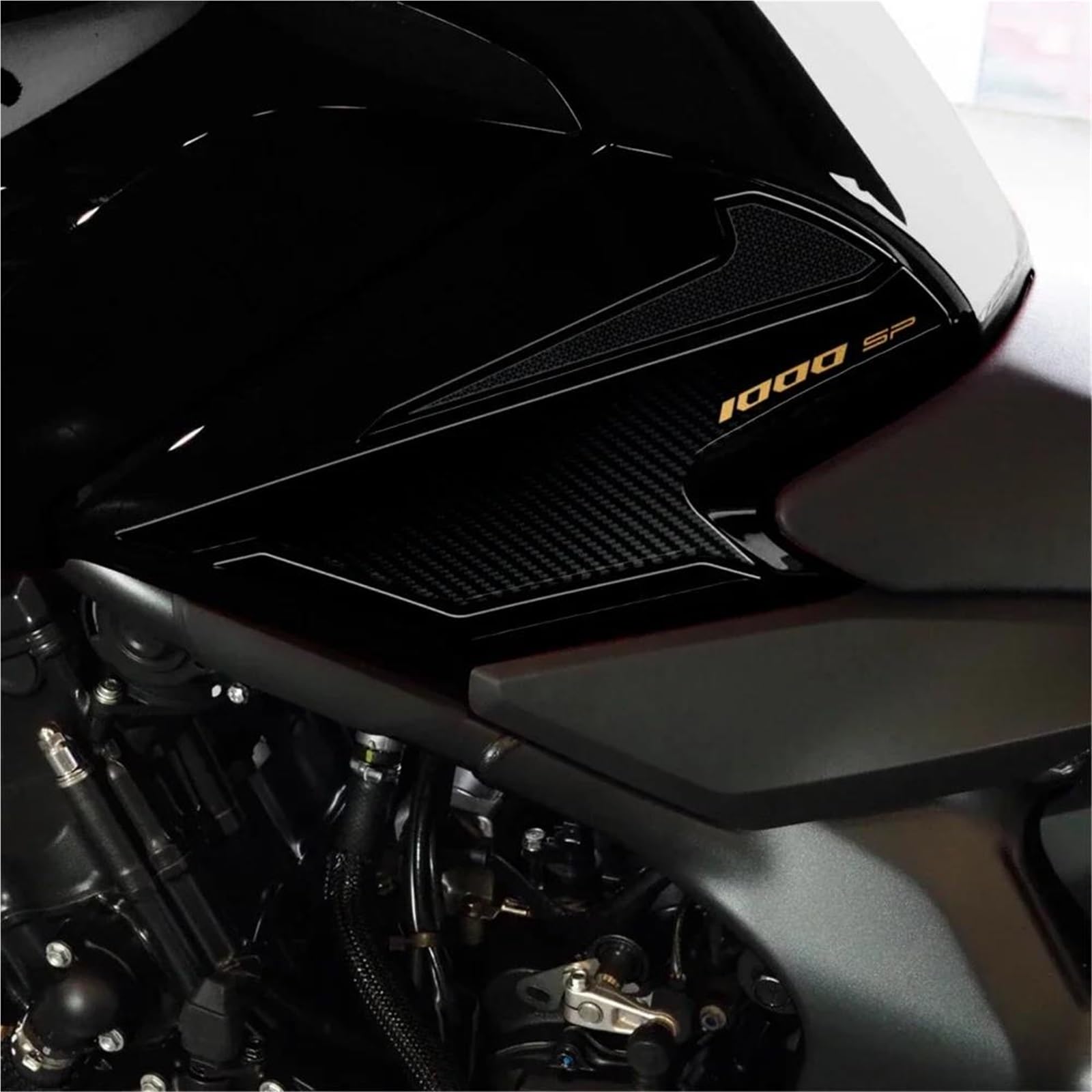 Motorrad-Tankpad-Set Für Für CB1000 Für Hornet SP 2025, Seitliche Tankpads Tankschutzhauben(Gelb,X-1)