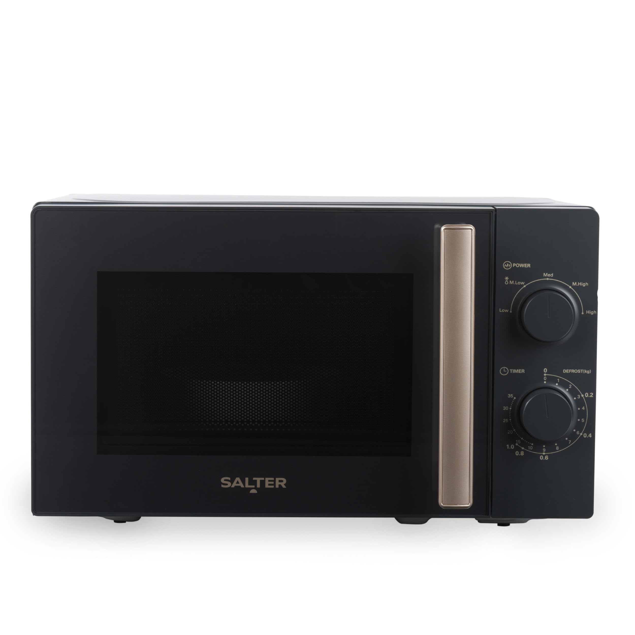 Salter Marino Microwave – 20 Litre Solo Microwave Oven, 800W, Compact, 5 Power Levels, Defrost Function, 35 Minute Timer, Manual Dial Control, 25.5 cm Glass Turntable, Easy Clean, Blue Grey