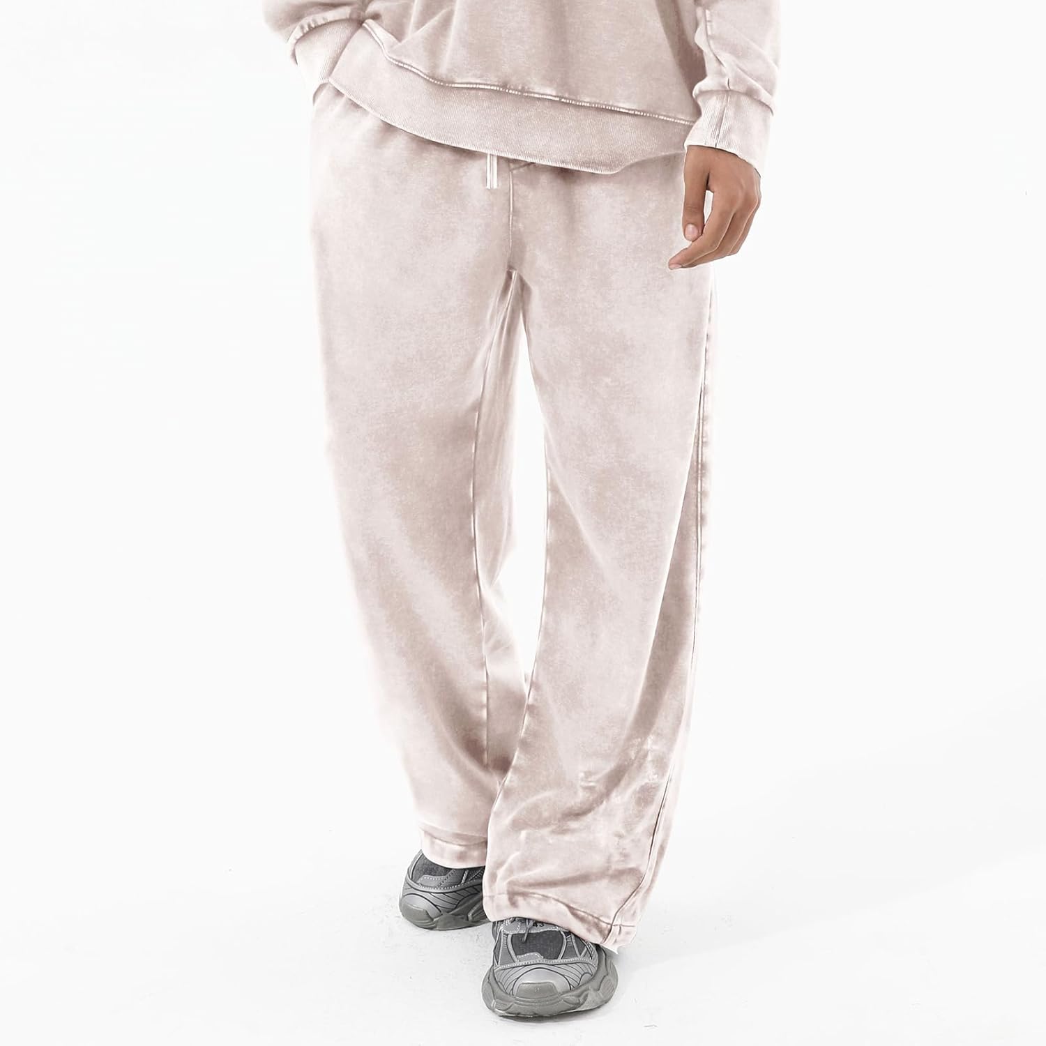 BINTEHGS Wide Leg Vintage Acid Washed Baggy Sweatpants for Men Oversized Retro Hip hop Casual Jogger Loose Fit Y2k Pants - Image 3