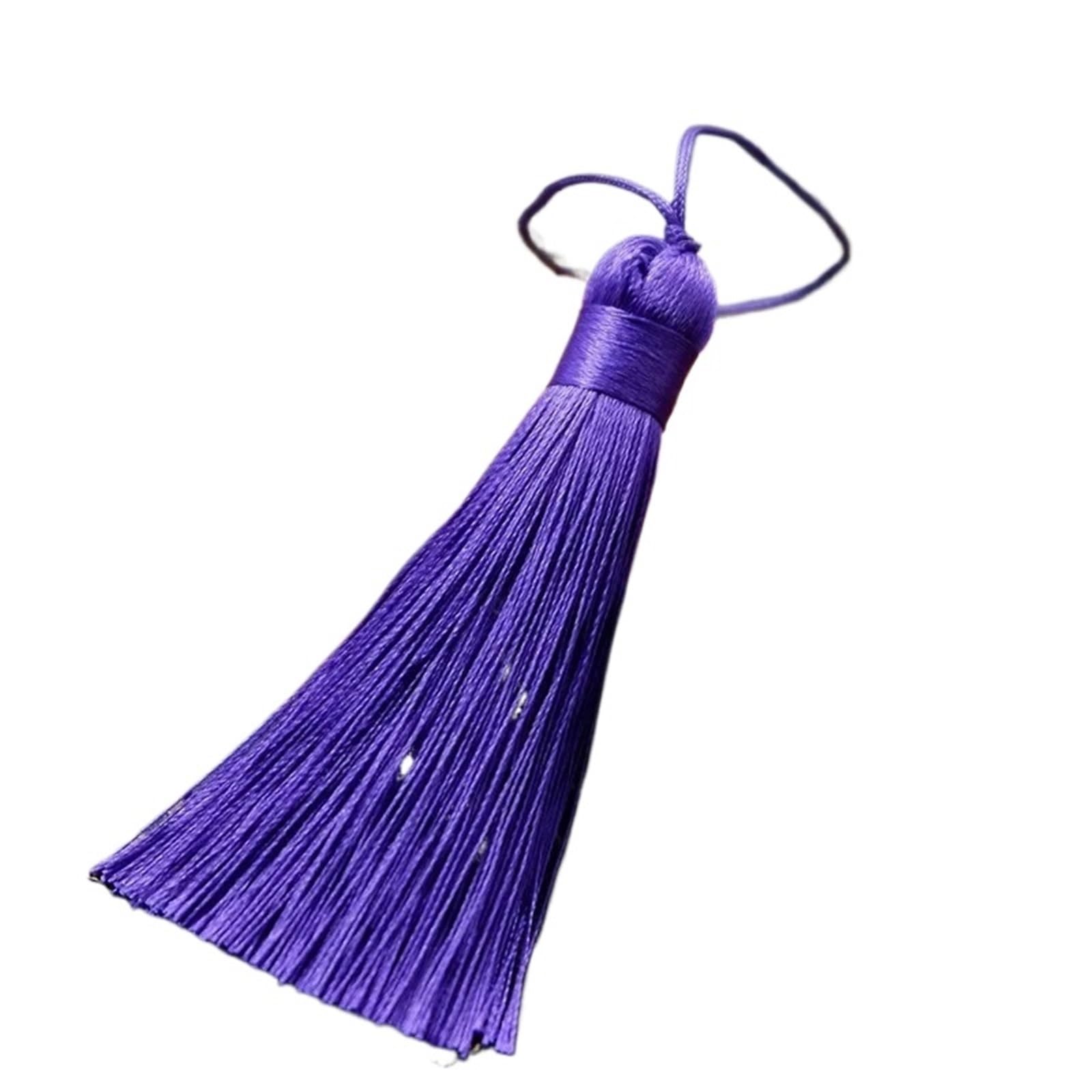 Handmade Silky Tassels 8cm with Loop for Jewelry Keychain DIY