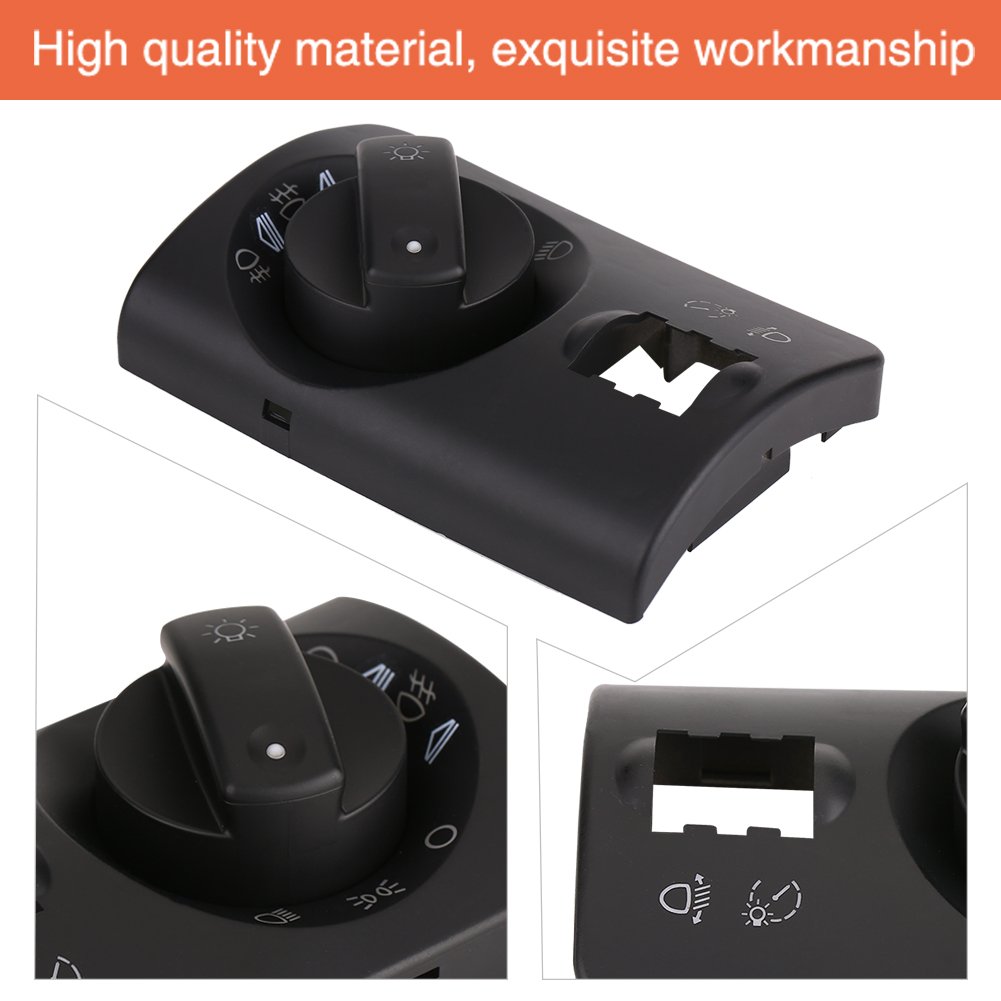 Black Headlight Switch Repair Kit - Keenso Fog Light Lamp Control Switch Cover Repair Kit for 4B C5 4B1941531F