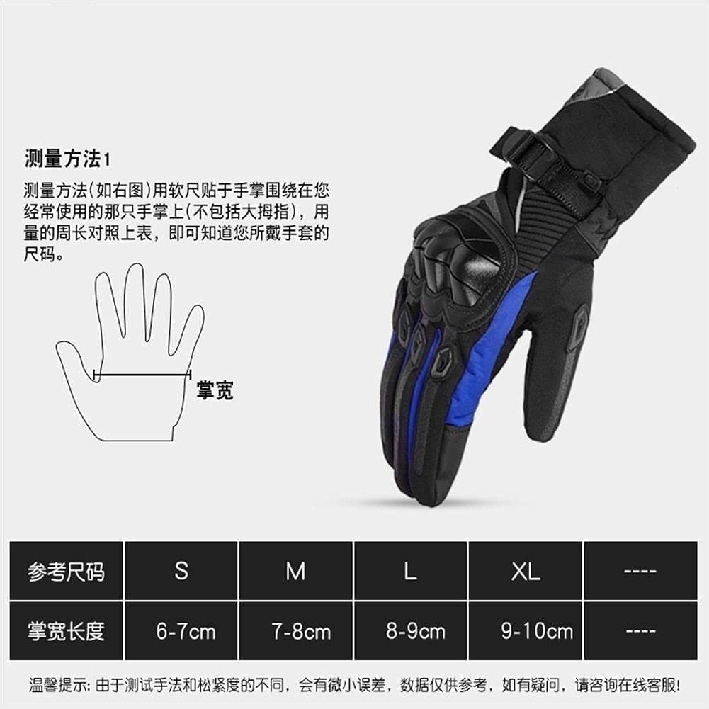 Guantes Ciclismo Guantes para Hombre, Guantes de PU Transpirables Impermeables y cálidos para Invierno, Guantes de Dedo Completo para Motocicleta de Carreras Profesionales, esquí y Ciclismo