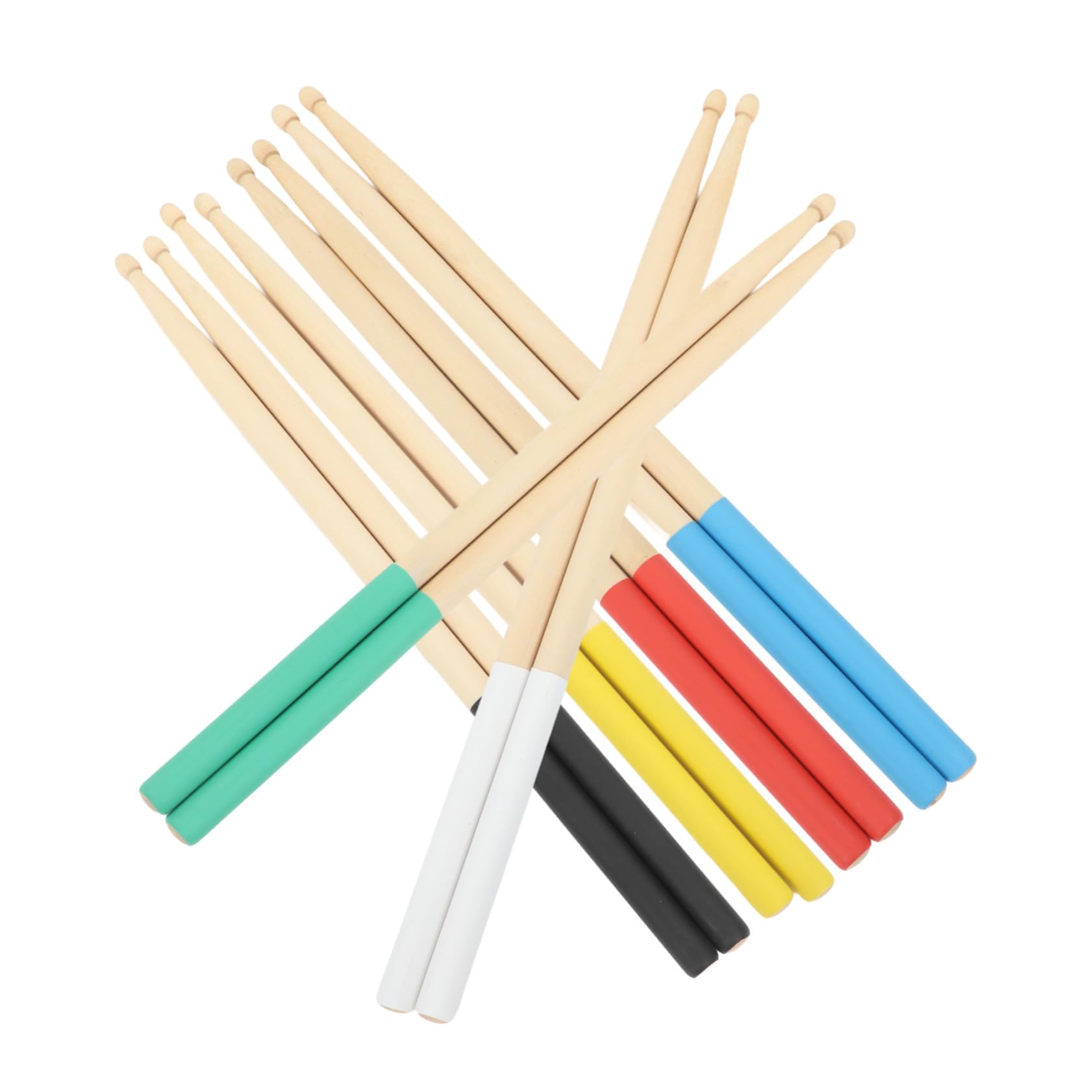 Toyvian Baguettes de Batterie Prise Confortable et Surface Antidérapante en Érable 6 Paires Accessoires Pratiques pour Batterie pour Concerts et Bars