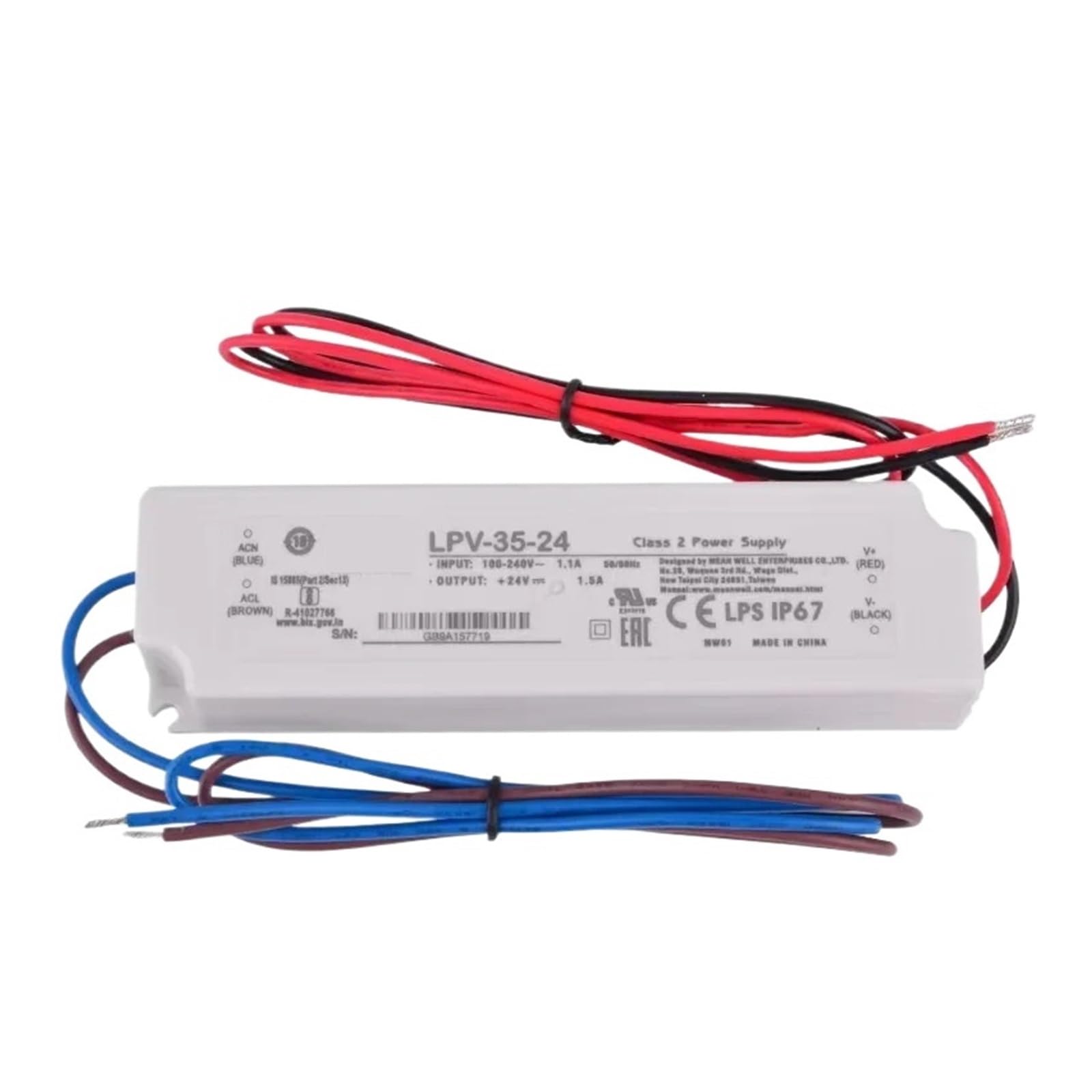 GWRQXWCKA LPV-35-5 30W Single Output Switching Power Supply LPV-35 5V 5A