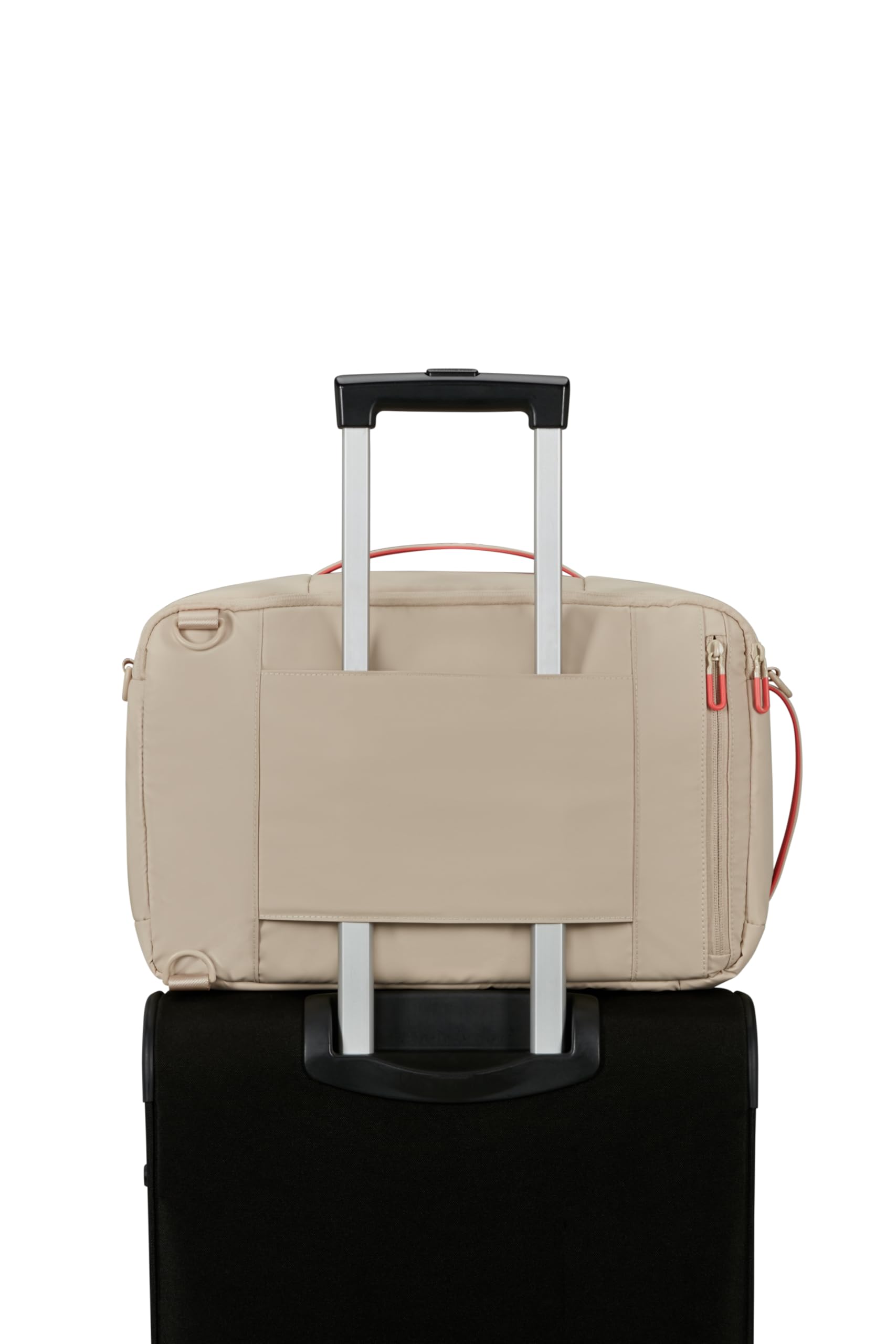 American Tourister Puffypop - Damen Untersitz Handgepäck (40 x 25 x 20 cm, 21 L, 0.70 kg) - Vielseitige 3-Way Kabinentasche, Flugzeug-Rucksack mit Laptopfach 14" - Beige