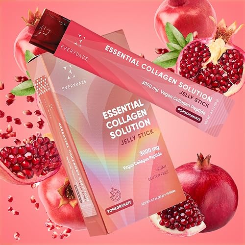 Miniatura 2 de EVERYDAZE - Gelatina esencial de colágeno Paquete de 40 (4 x 10 unidades) Paquetes de suplemento de péptido de colágeno vegano Cabello piel, uñas