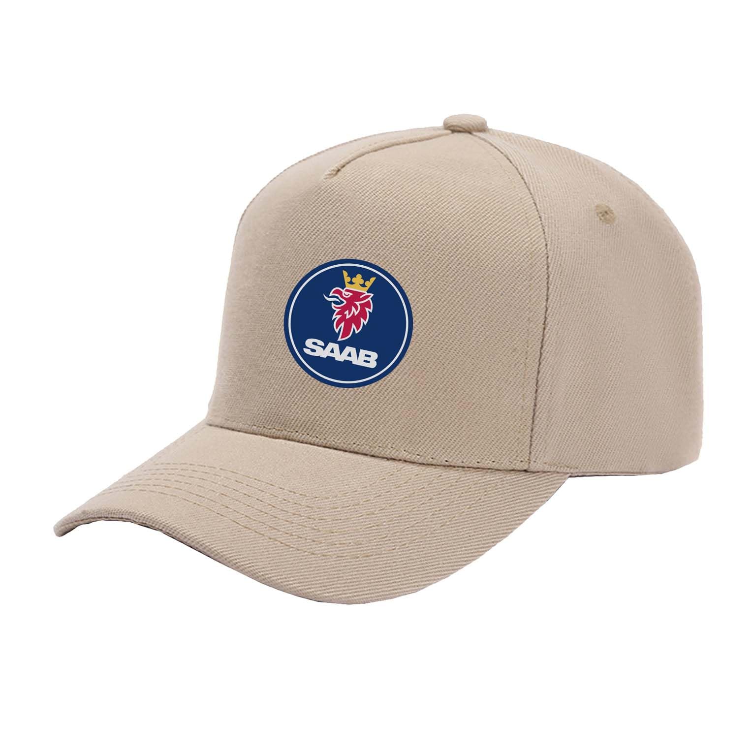 WDGYZZXJ Moisture Wicking Dad Hat for SAAB Plaintone Soft Trucker Hat Ponytail Hole Unisex Baseball Cap Breathable Fitness Ball Cap Adjustable Graphic Snapback Hat-Khaki||One size