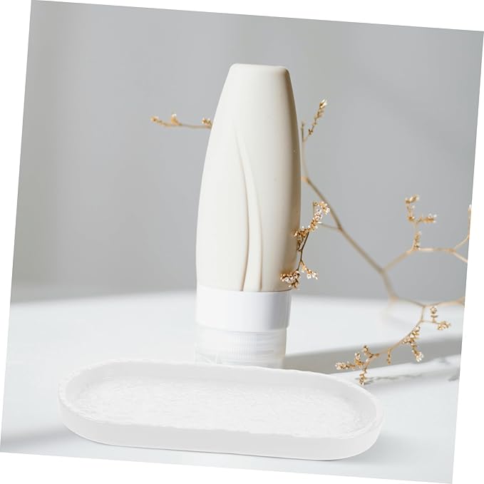 Bandeja Organizadora de Baño Cerámica Grande Blanca miniatura 5