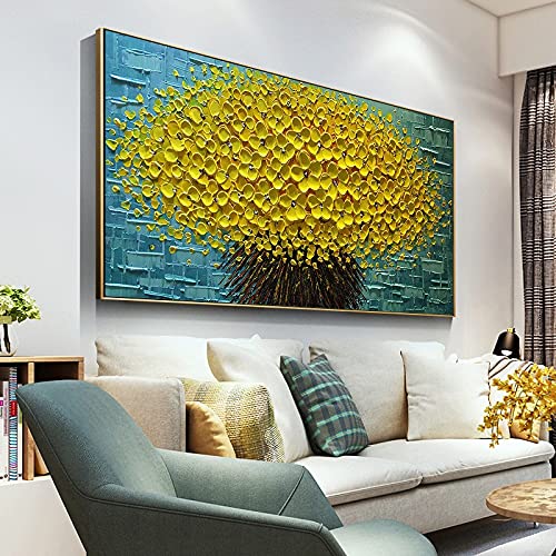 Peinture diamant 5D fleurs jaunes grand format 50x120cm pour broderie point de croix complet