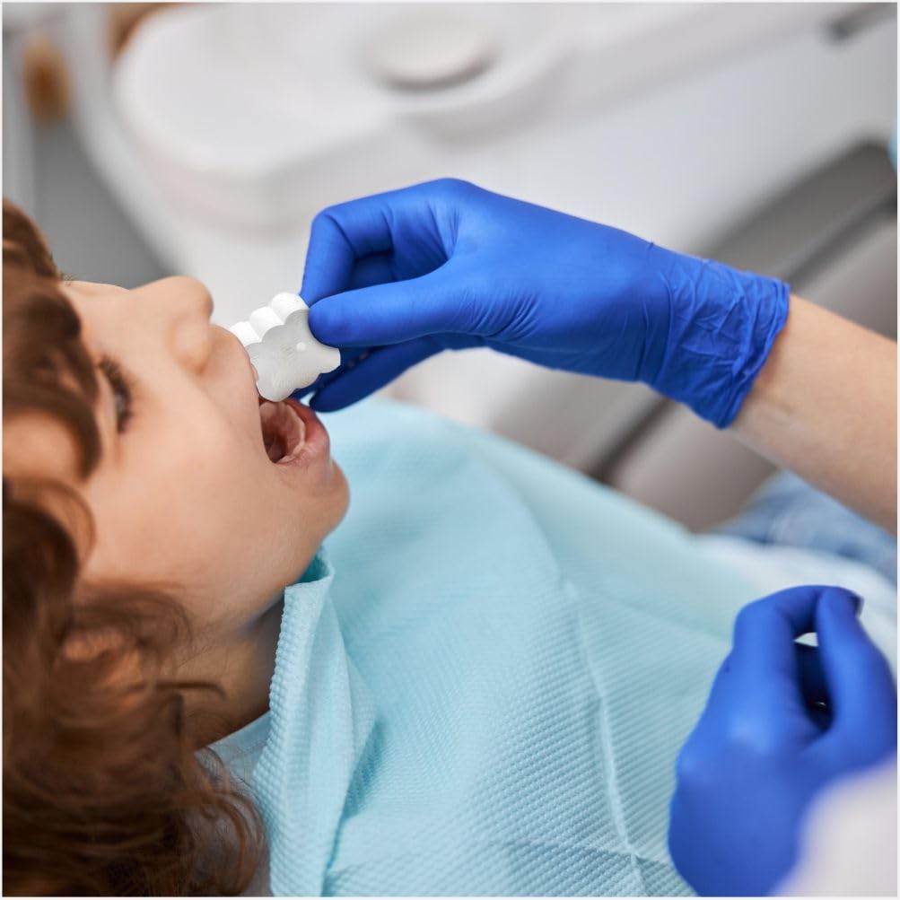 100 piezas Bloques de mordedura dental desechables - Abridor de apoyos de boca de espuma EPP para niños y adultos
