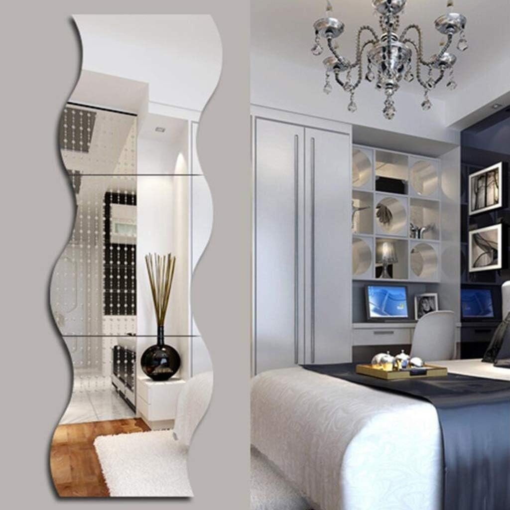 Full Length Mirror- S-Type Mirror Set of 3 - Small Square Mirror for Living Room Bedroom Dormitory 915