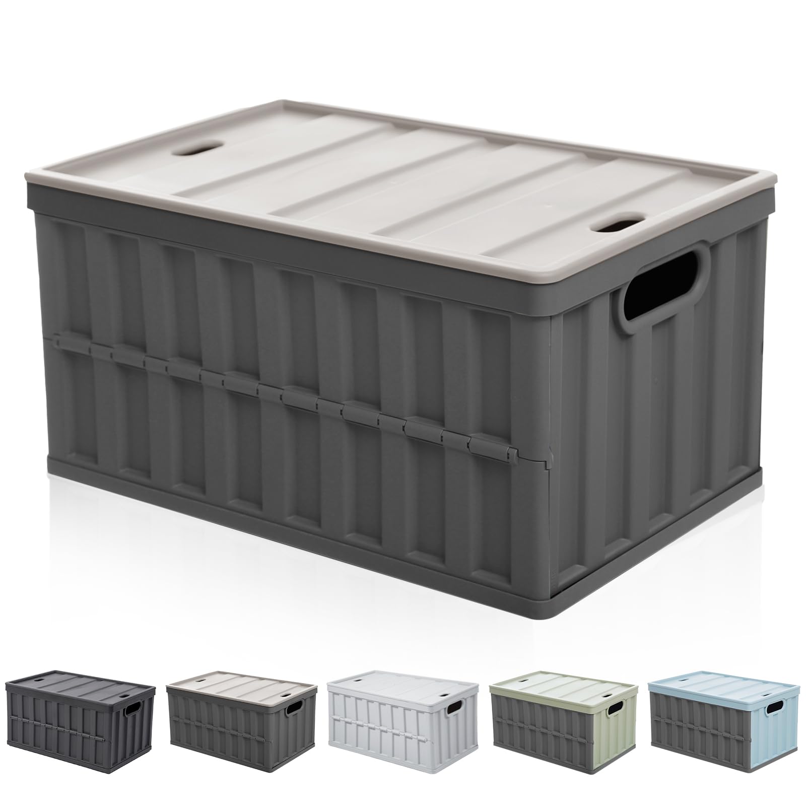 Amazon｜【収納力UP】コンテナ ボックス 折り畳みコンテナ 64L*1個