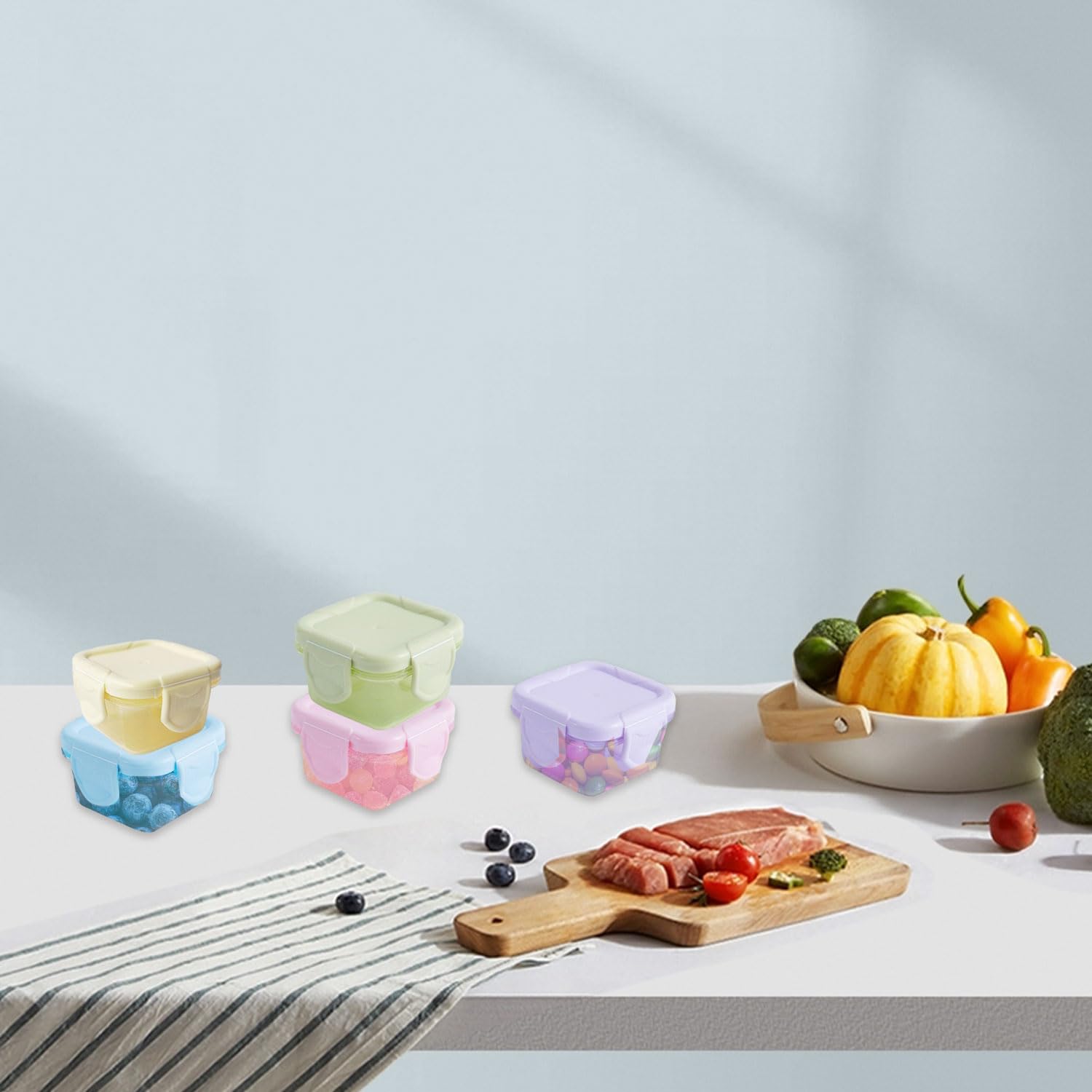ZIOYA 10 Pezzi Contenitori Alientari Piccoli con Coperchi