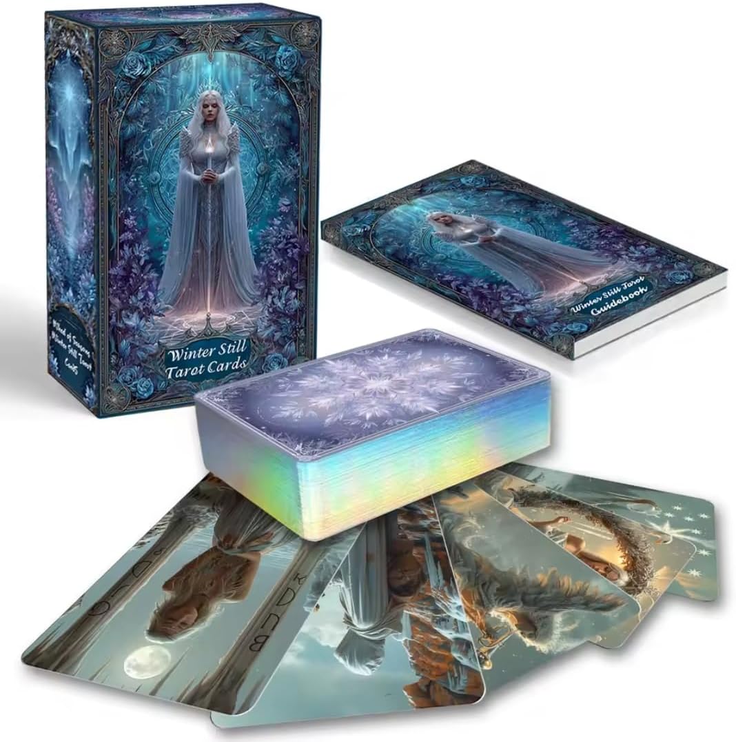 Winter Still Tarot Cards Deck Set with Guidebook, 80 Oracle Cards, Gilded Edges, Spiritual Guidance for Beginners