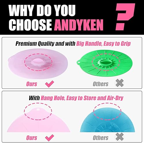 Miniatura 4 de Tapas de silicona para tazones, tazas, ollas, sartenes, aptas para alimentos, sin BPA, fáciles de limpiar y almacenar