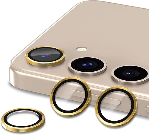 Vista 818 de para Samsung Galaxy Z Flip 7 Protector de Lente de Cámara, Cubierta de Lente de Vidrio Templado con Anillo de Metal Individual, [Fuerte Adhesión] 1