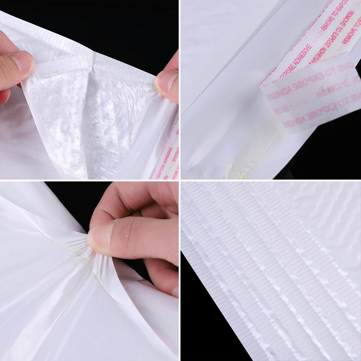 50Pcs Bubble Envelopes White Foam Shipping Bags Poly Bubble Mailers Pad Self Seal Packing Bags