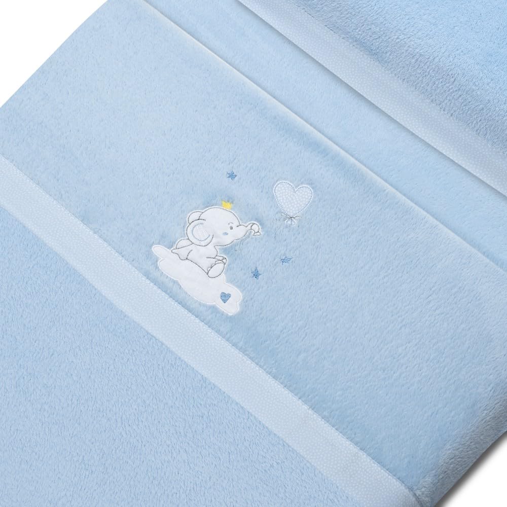 variouss Interbaby - Juego de Sabana Coralina, Tríptico Coralina de Invierno para Bebé (Azul, Minicuna 50x80 cm)